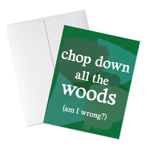Woods quote card