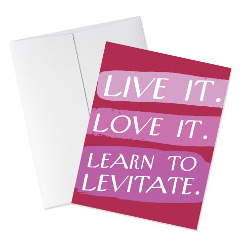 Levitate quote card