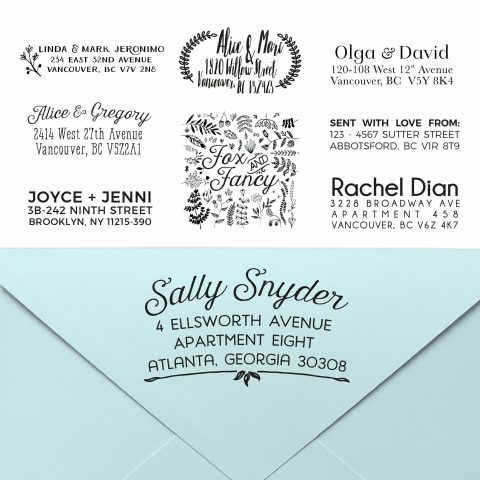 Custom Address Stamps by Fox and Fancy