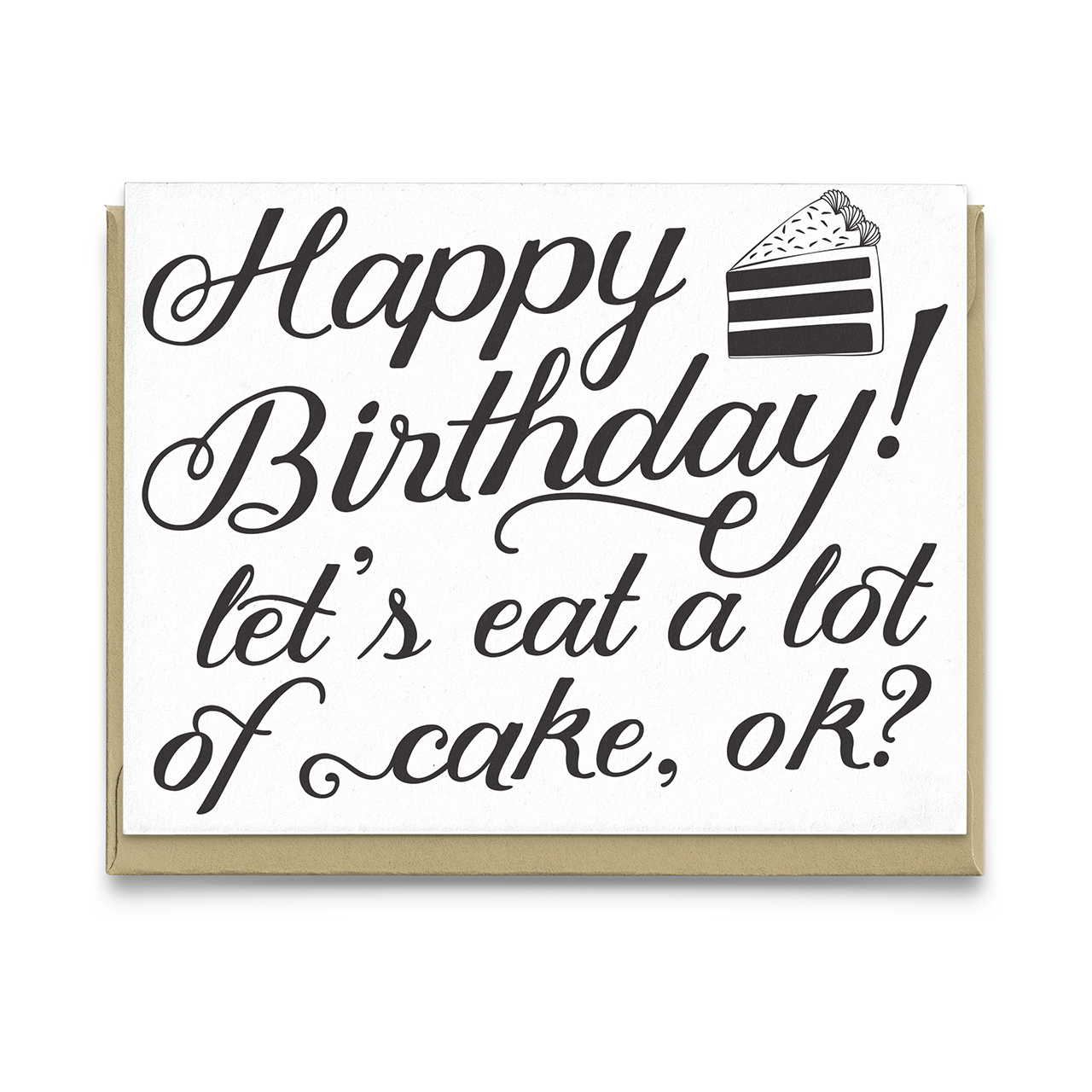 Let’s Eat Cake Birthday Greeting Card Fox & Fancy